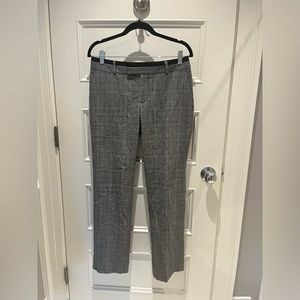 Banana Republic Martin Fit Black Plaid Pants